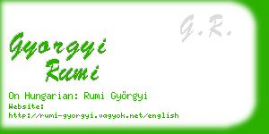 gyorgyi rumi business card