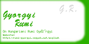 gyorgyi rumi business card